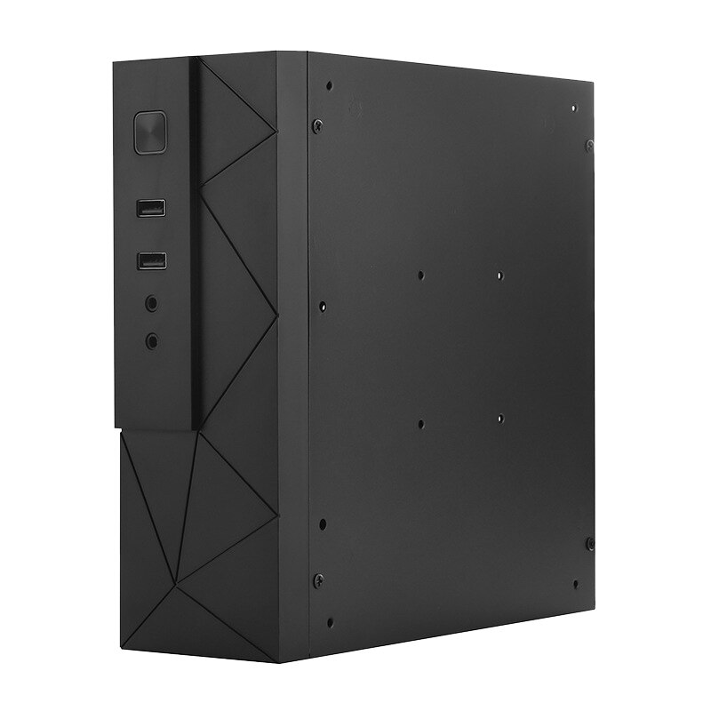 Desktop strømforsyning gaming htpc vært kontor hjem 2.0 usb mini itx med radiator hul computer sag praktisk vandret chassis