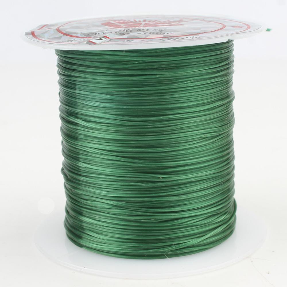 Eight Colors Strong Stretchy Elastic Beading Wire Cord String Thread 10M/roll 0.8mm For Jewelry Making DIY Bracelet Accessories: Green