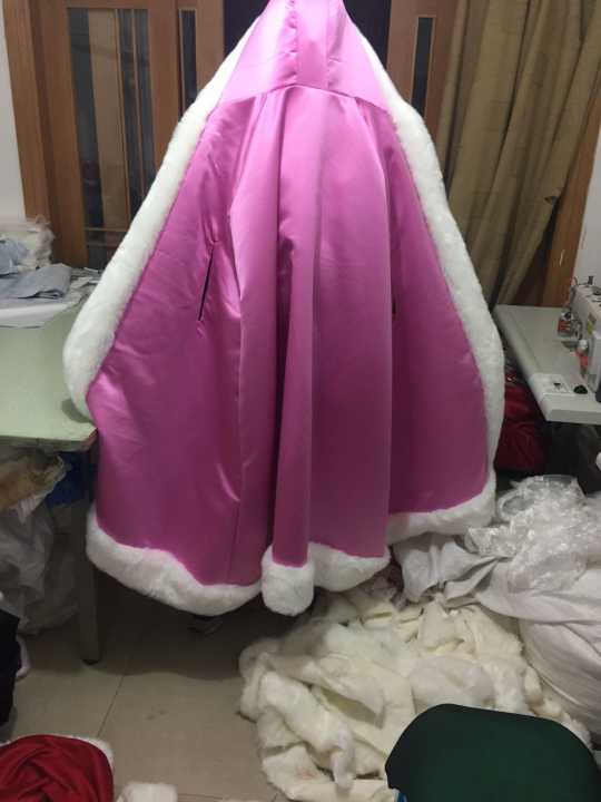 Ivoor wit rood Cape Bridal Wedding Mantel Wedding shawl Kapmantel Jassen Wraps Faux Fur Mantles muff Gratis Hand warmer: Roze