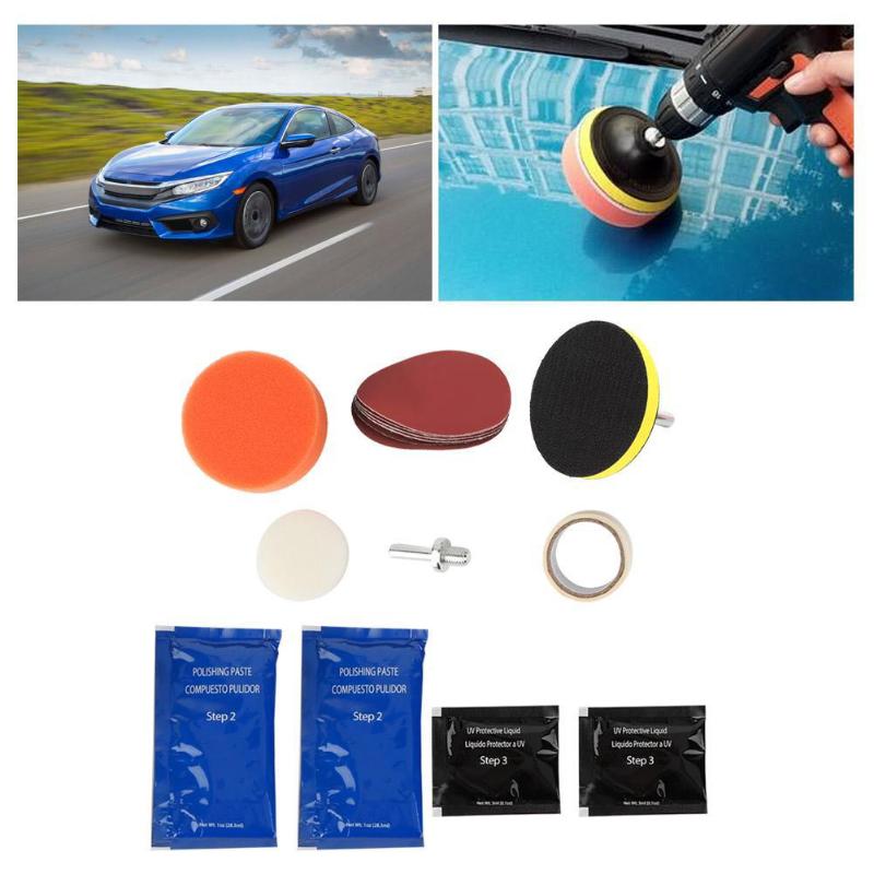 Bil frontlys lysere kit sliping polering beskyttelse reparasjon diy hodelykt linse restaurering ren polish pasta