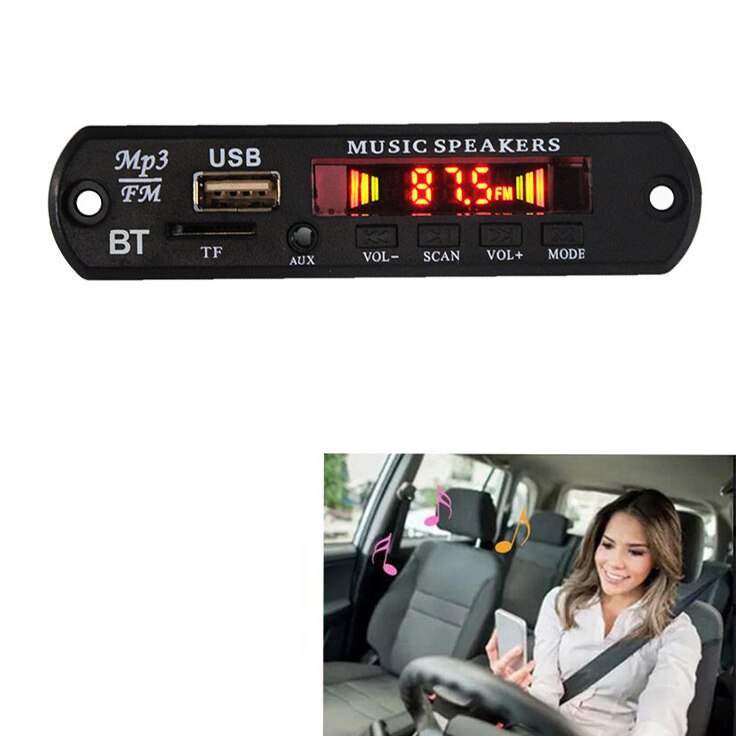 Bluetooth Mp3 Decoder Board Mp3 Speler Car Kit Fm Radio Tf Usb Wma Aux Audio Ontvanger