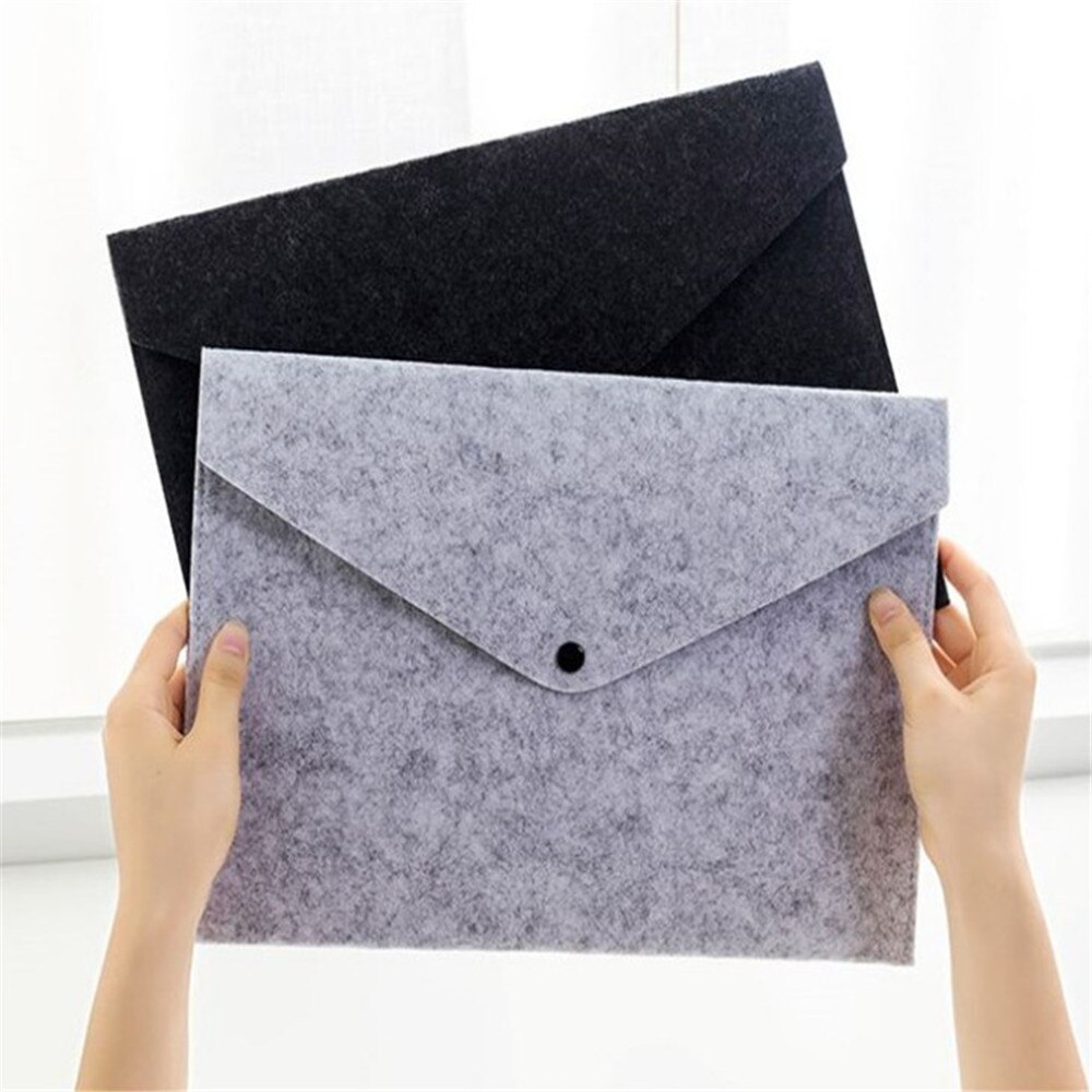 Carpeta de fieltro de gran capacidad, maletín de negocios, carpeta de archivos A4, organizador de papel para documentos de escritorio, material escolar para oficina, 1 ud.