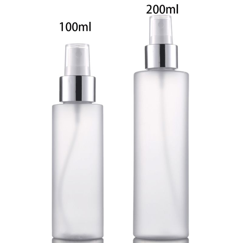 100/200ml Lege Navulbare Plastic Spray Fles Scrub Frosted Fijne Nevel Parfum Aluminium Verstuiver Cosmetische Container Draagbare