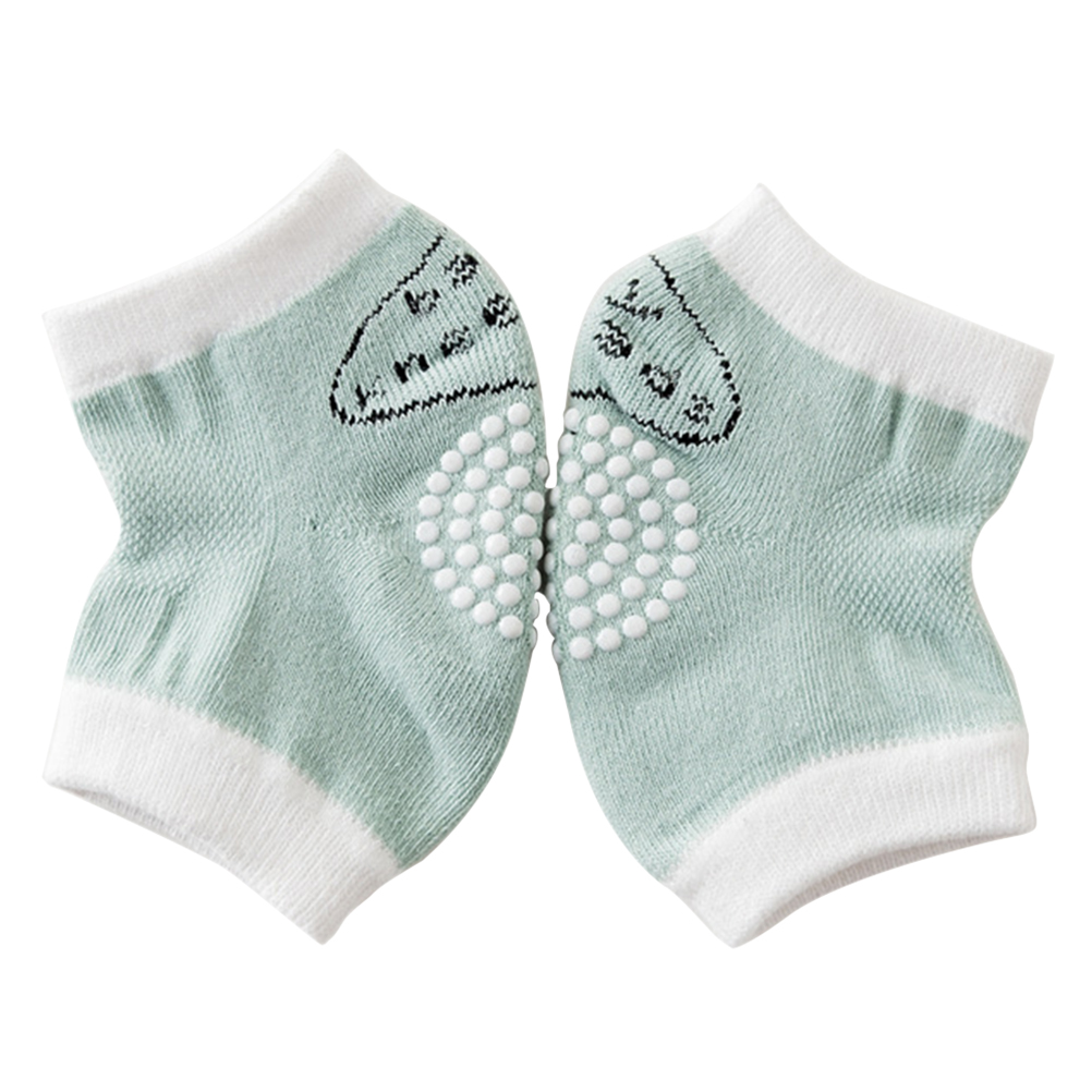 Nyfødt baby blød bomuld toddler baby knæpuder sikkerhed gennemsøgning for børn børn beskyttelse pige drenge knæbeskytter sokker  #10: Grøn