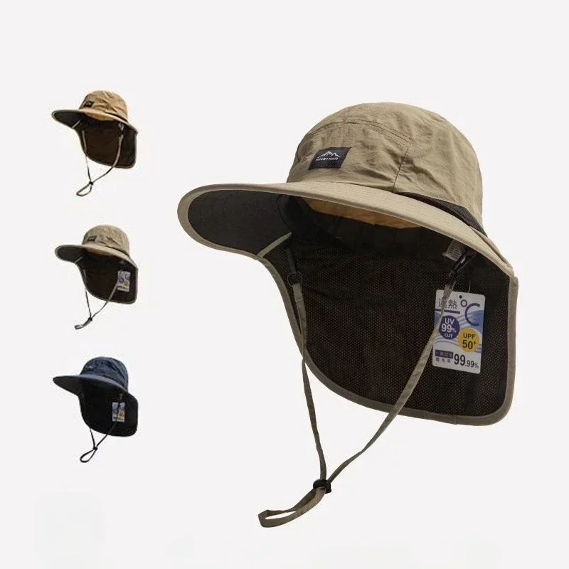 Zomer Brede Grote Rand Heren Vissershoed Waterdichte UV-bescherming Zonnehoed Wandelen Vissen Klimmen Oversized Safari Emmer Hoeden