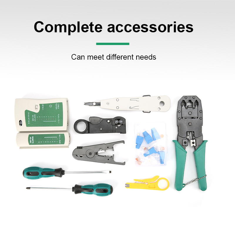 OMAY – outil de testeur de câble réseau, tournevis LAN Utp, dénudeur de fil, connecteur RJ45, pince à sertir pour ordinateur, Kit d&#39;outils