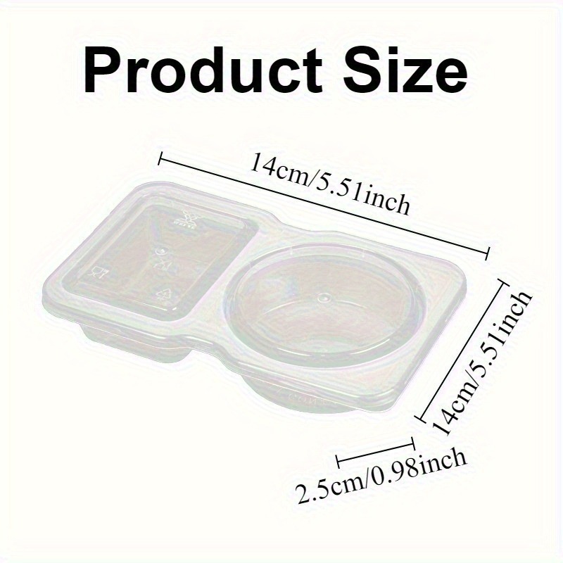 5/10/20PCS Dubbele Compartiment Kruiden Container met Deksel Draagbare Compartiment Snack Container Saus Bemonstering picknick Reizen