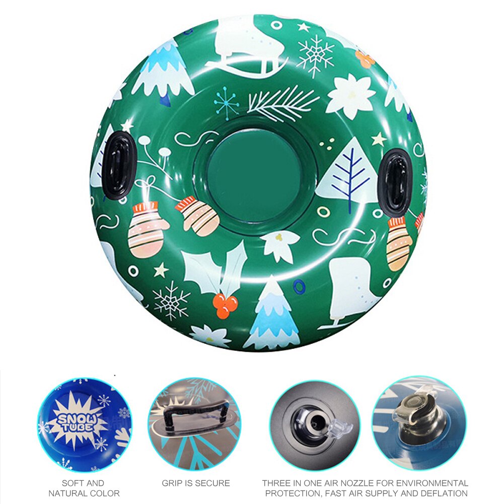 Ski Ring Inflatable Christmas Ski Ring High Elastic Cold Resistant Outdoor Children Adult Snow Tube Skiing Equipments Snow Toy