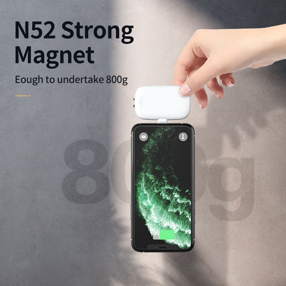 CASEIER 4PCS 12500 mAh Magnetic Power Bank Für iPhone 11 Pro Max Samsung Xiaomi 12500 mAh Power Tragbare Ladegerät beleuchtung