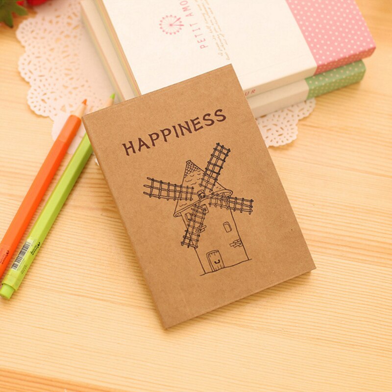 12pcs/lot Retro birds and flowers Craft Paper Notepad Diy Korea Handwritten sketches supplied for Student School Office: Windmill