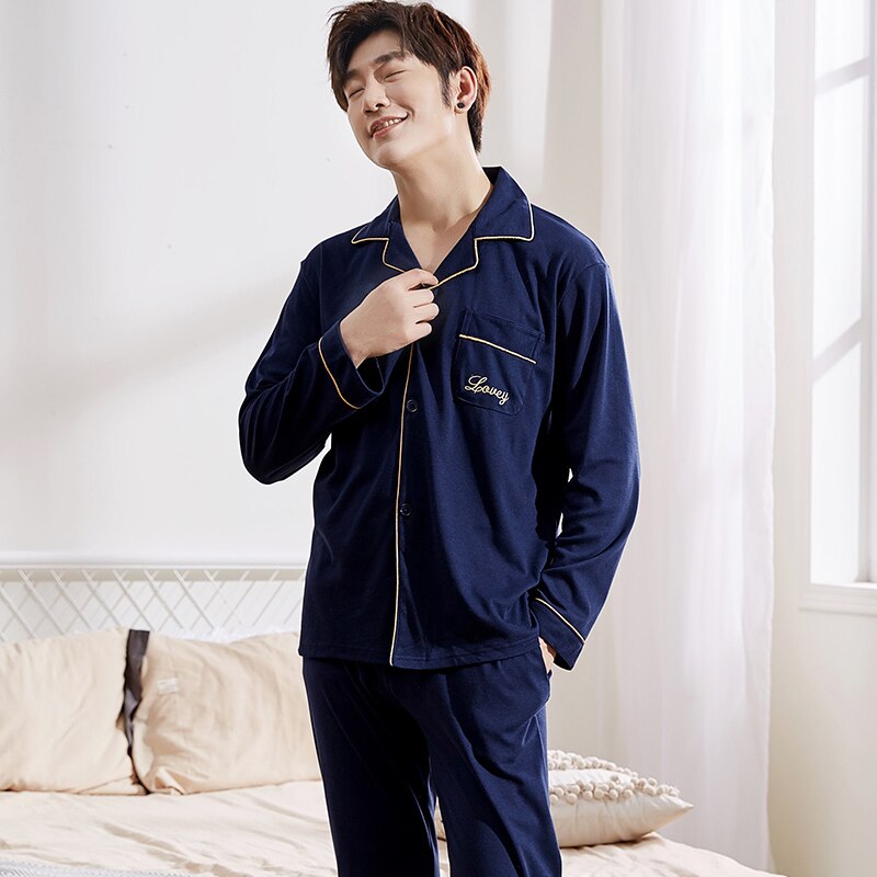 de algodón cálido invierno de los hombres pijamas de manga larga de hombre ropa de dormir de lana de Coral Nightsuits 3XL Set de ropa de casa