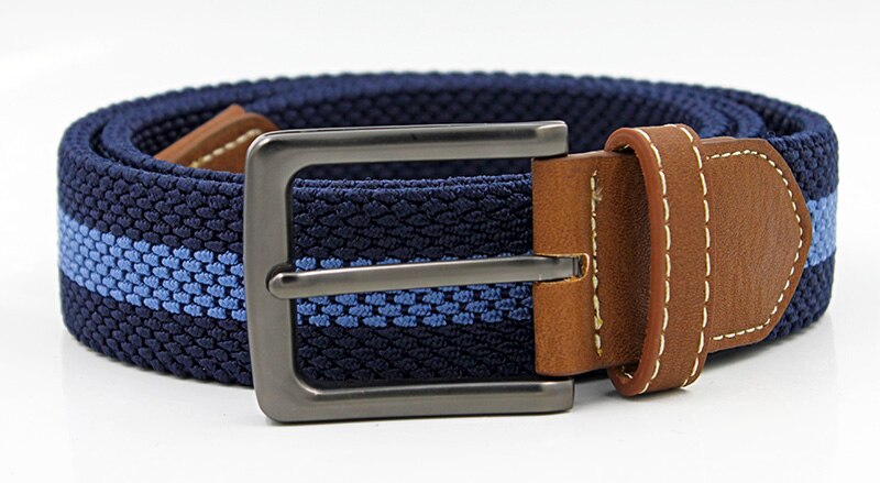 Geflochtene gewebte Elastische strecken Gürtel 1-3/8 ''Breite Heiße Verkäufe Elastischen Gürtel Mit Mann Stil Von der Fabrik Direkt verkäufe Geben: NavyBlue / 110 CM