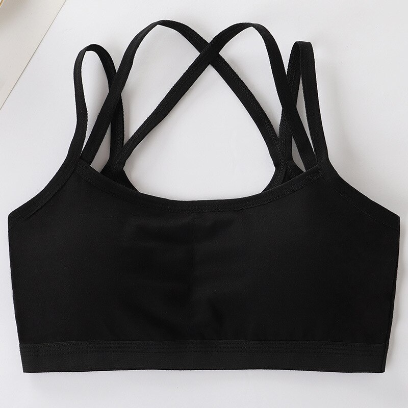 Sutiã para meninas 12 anos de algodão sutiã de treinamento adolescentes lingerie ginásio respirável topos roupa interior 8-16t