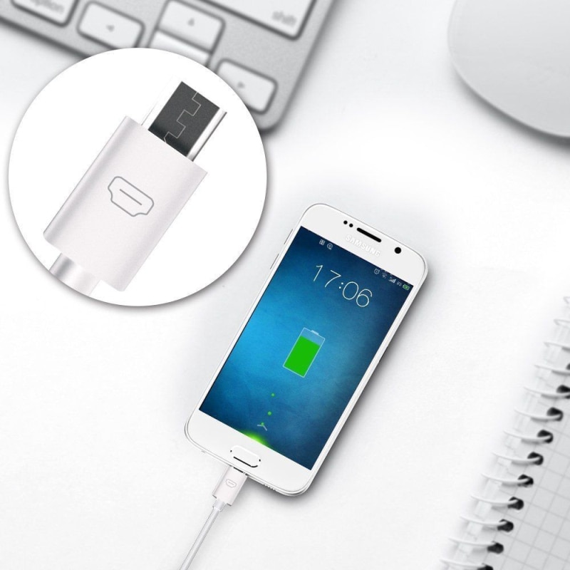 Cable de carga Micro USB para teléfonos Android Cable de paracaídas largo 1m/1,5 m/ 2m Puerto Micro USB para Dispositivo de micrófono de 5 pines