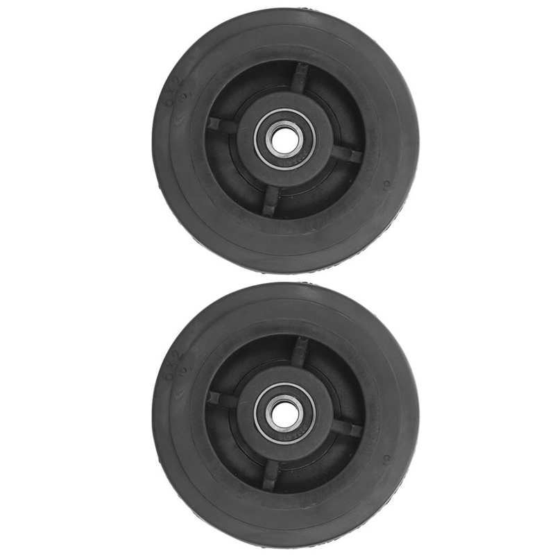2Pcs 6in Rubber Mute Tire Wheel Gasoline Generator Wheels Replacement for Agriculture Garden Accessory