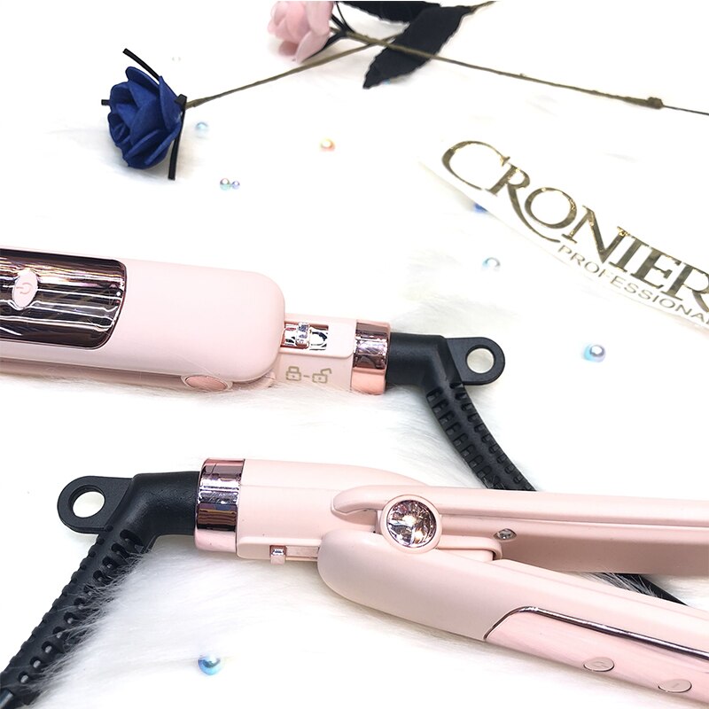up to 980℉ smooth ceramic hair straightener flat iron straightening hairdressing tool LCD digital reminder 100-240v