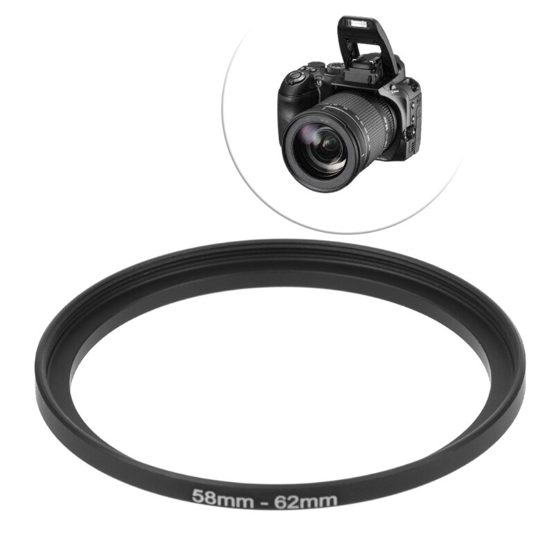 58mm Naar 62mm Metalen Step Up Ring Lens Adapter Filter Camera Tool Accessoires