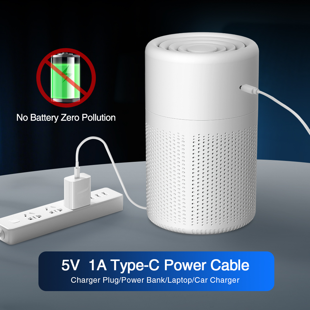 Purificatore d'aria Odore di fumo Generatore di ioni negativi Purificatore d'aria HEPA domestico Efficiente purificazione dell'aria Formaldeide per auto e stanza