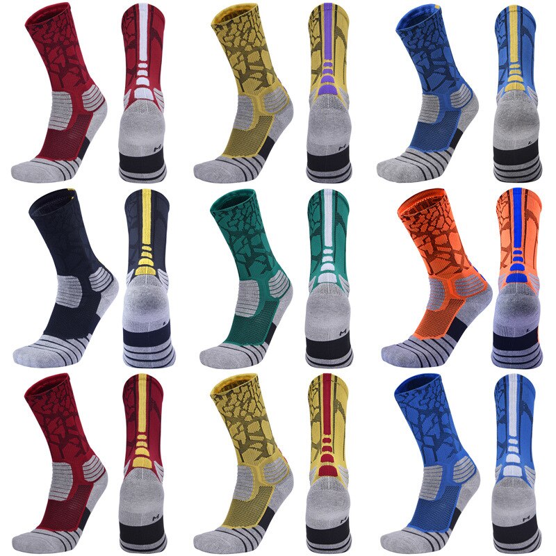 Men Outdoor Sports Elite Basketball Socks Men Cycling Socks Compression Socks Cotton Towel Bottom Men's socks