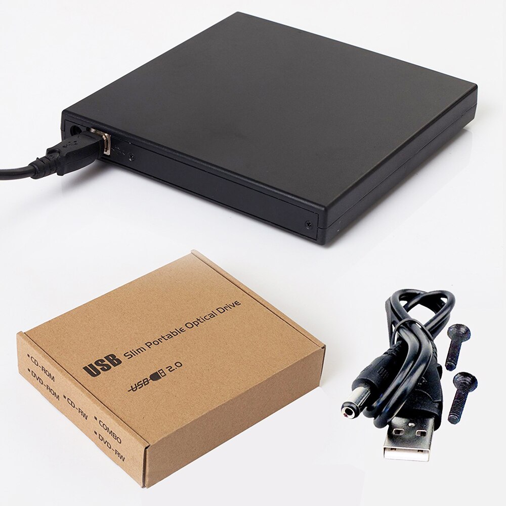 USB 2.0 External Optical Drive Box External Case DVD CD DVD-Rom DVD RW To SATA Hard Disk Drive Caddy Adapter Newest 9.5mm
