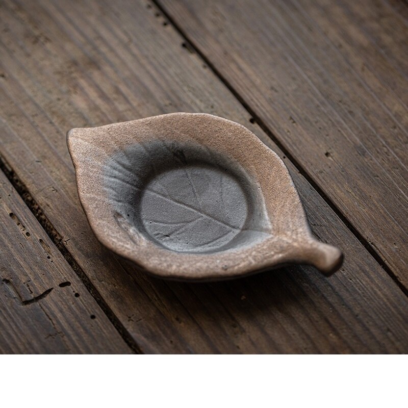 Chanshova chinese retro-stijl handgemaakte aardewerk kleine theekop schotel onderzetter theeservies accessoires theeservies china keramiek  h454: 5