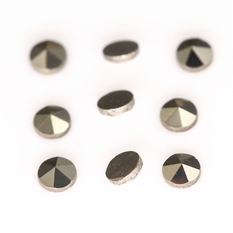 50 unids/lote 1,0mm-2,0mm corte redondo parte posterior plana piedra de marcasita Natural suelta para gemas de joyería DIY