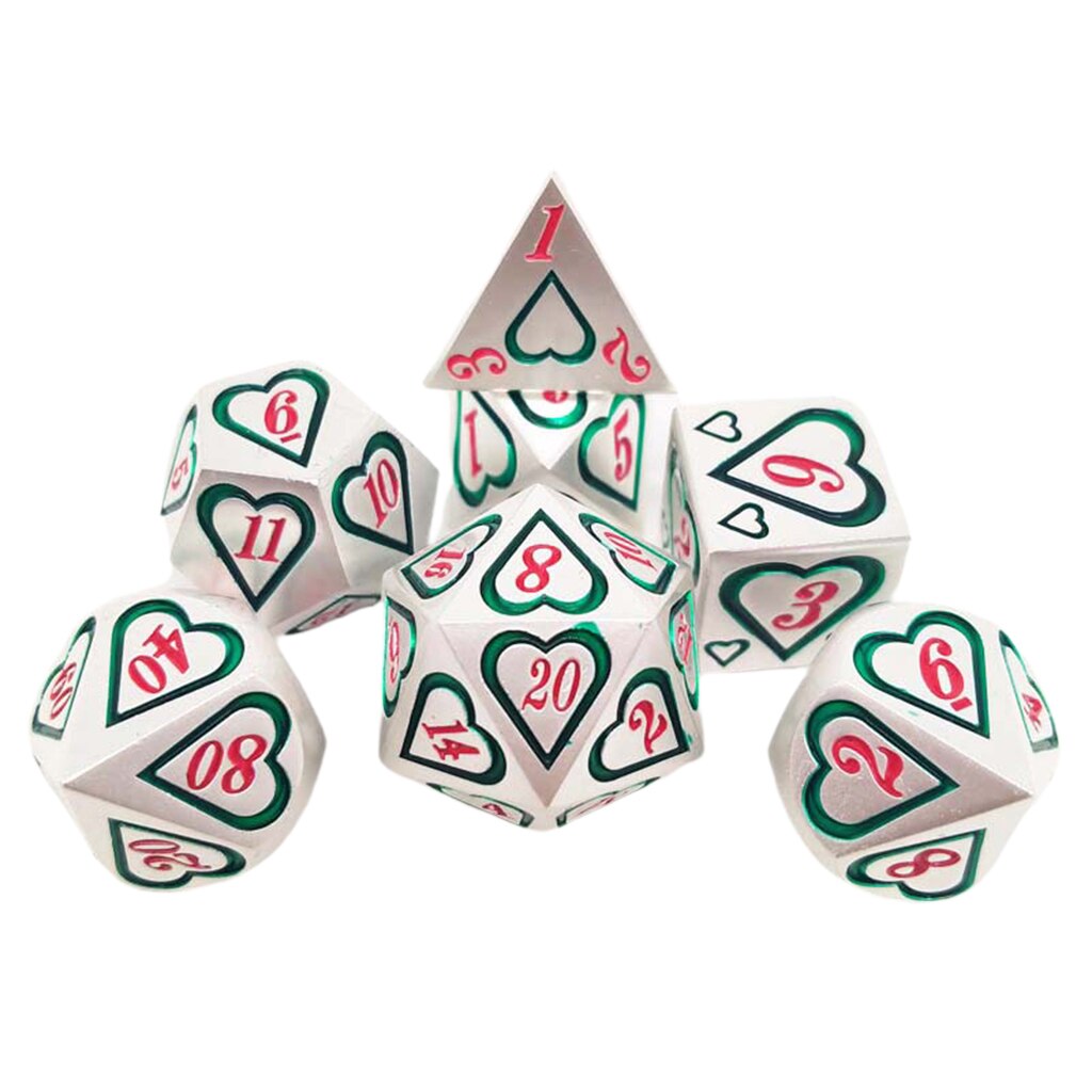 7Pcs Polyhedrale Dobbelstenen Set Voor Mtg Dnd Trpg Rollenspel Board Game Rekwisieten Levert D4 D6 D8 D10 D12 d20Multi Side Dobbelstenen: Style 10