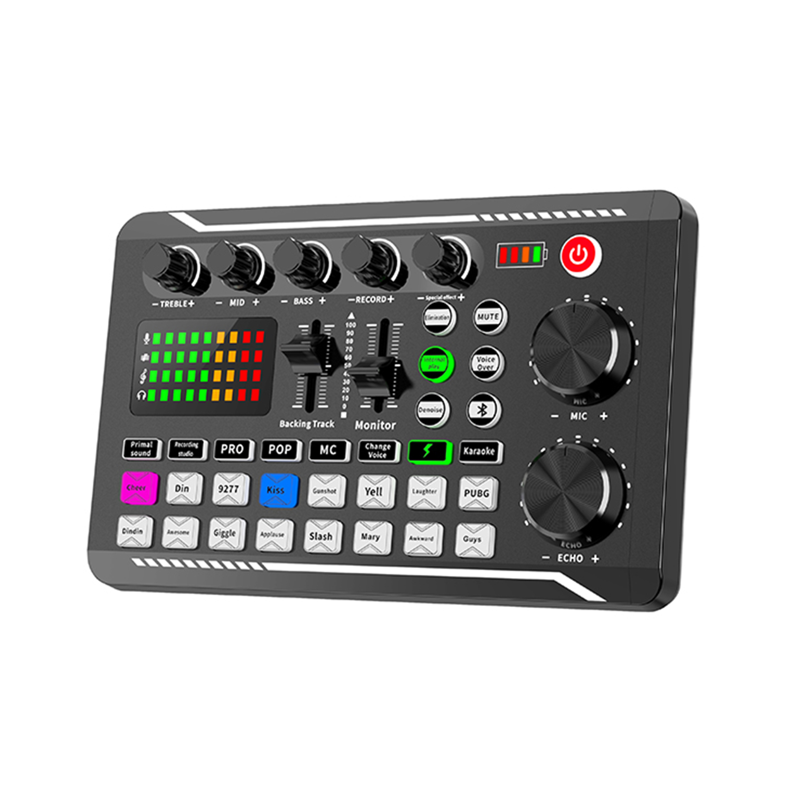 Voor Telefoon Computer Accessoires-Compatibel Mixer Met Led Light Thuis Party Audio Professionele Live Sound Card Adapter