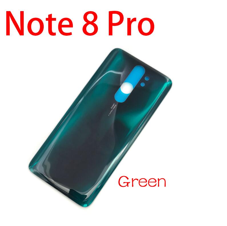 Zapasowa szklana tylna obudowa baterii z samoprzylepna naklejka tylna obudowa baterii taśma klejąca do Xiaomi Redmi Note 8 Pro: Note 8 Pro Green