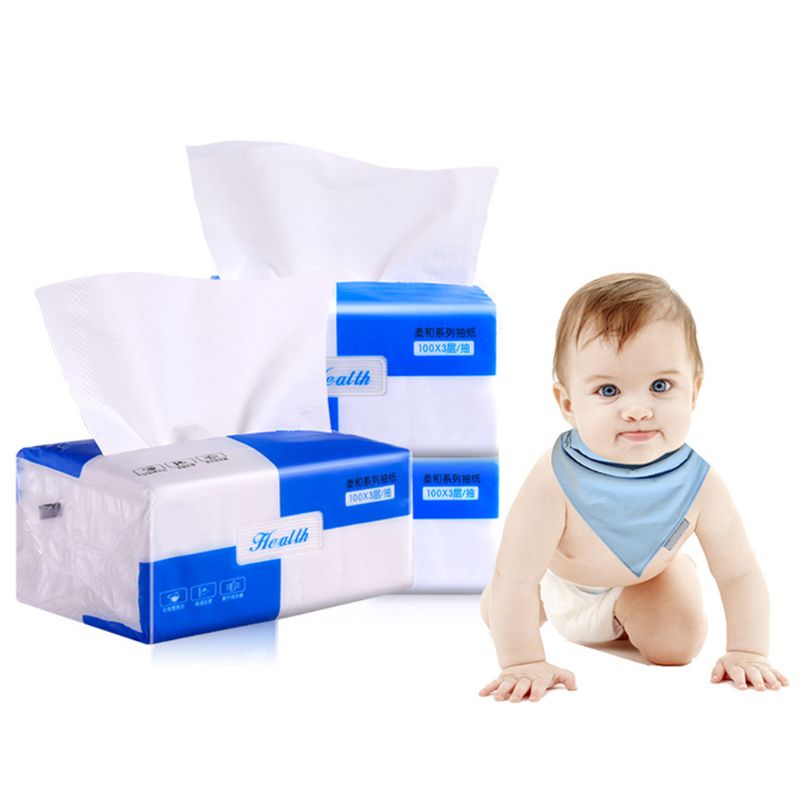 4Pcs Multifold Toilet Paper Soft Strong Series 3-Ply Roll Sheets Bath Tissue