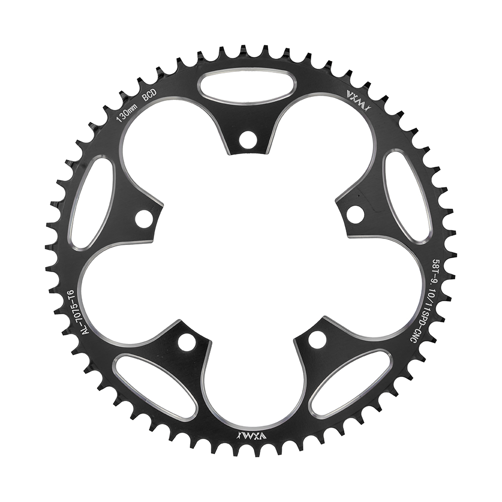 Piñón ancho estrecho para bicicleta de carretera 130BCD redondo 38T 40T 42T 44T 46T 48T 50T 52T 54 56T 58T 60 para palancas Shimano 5700 130: plum