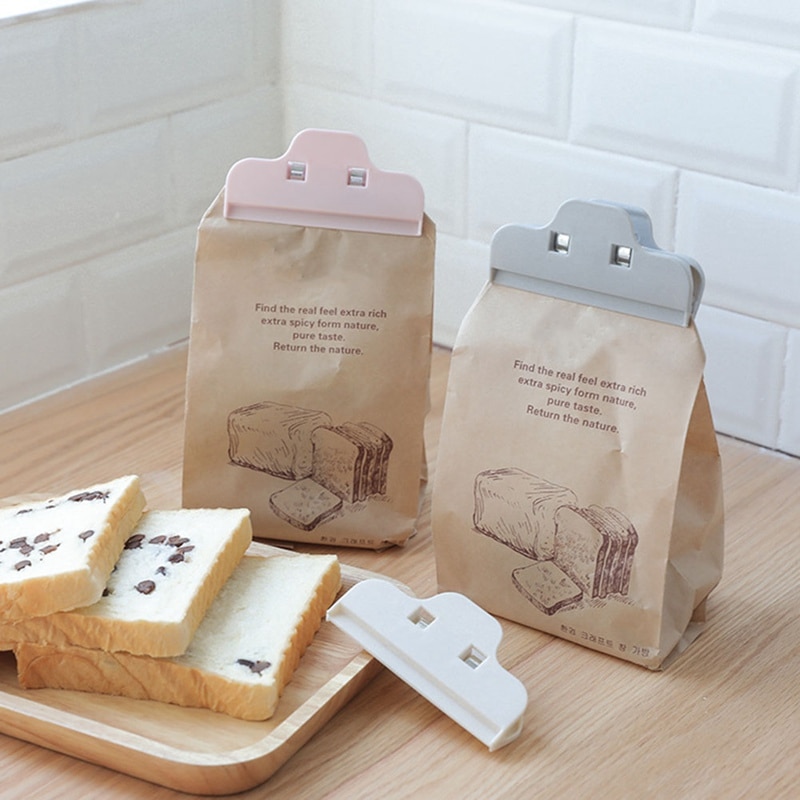 Plastic afsluitclip keuken voedsel opbergzak sealer thuis wasknijper kantoor papier dossierklem snack seal zak houder