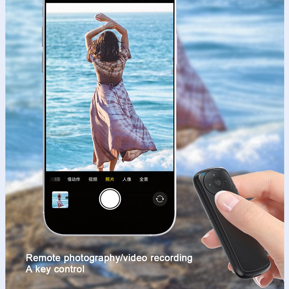 Draadloze Afstandsbediening Draagbare Bluetooth-Compatibele Ontspanknop Schieten Foto Knop Voor Ios Android Smartphone