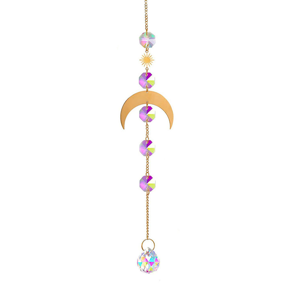 1 Stück AB Suncatcher zum Aufhängen, Sonnenfänger mit Kettenanhänger, Ornament, Kristallkugeln für Fenster, Haus, Garten, Weihnachtsfeier, Dekoration: Lavendel