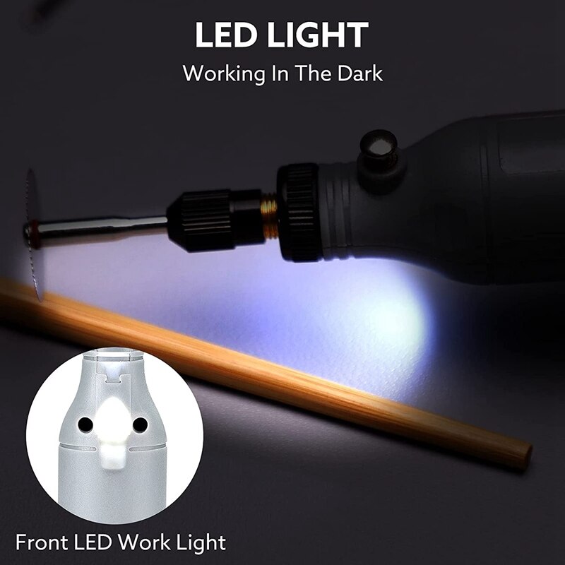 Mini Electric Grinder Set Cordless Rotary Tool 5 Variable Speeds Wood Carving Pen USB Electric Rotary DIY Grinder