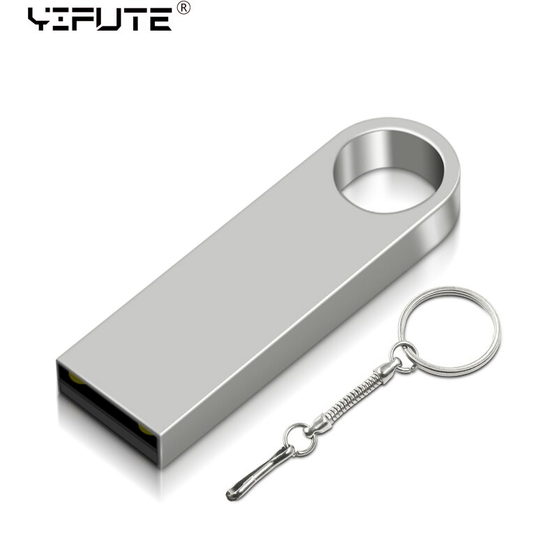 Metal Mini USB Flash Drive 256GB 128GB 64GB 32GB 16GB 8GB Pendrive Cle USB Flash Stick Pen Drive 8 16 32 64 128 256 GB USB Stick: 128GB / Silver