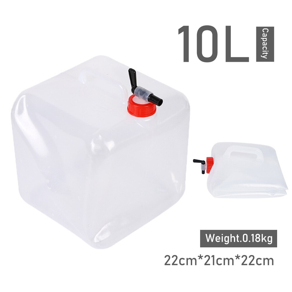 10/18L Opvouwbare Bier Zak Transparant Stand-Up Plastic Sap Melk Verpakking Zak Outdoor Camping Wandelen Draagbare Water tassen: 10L