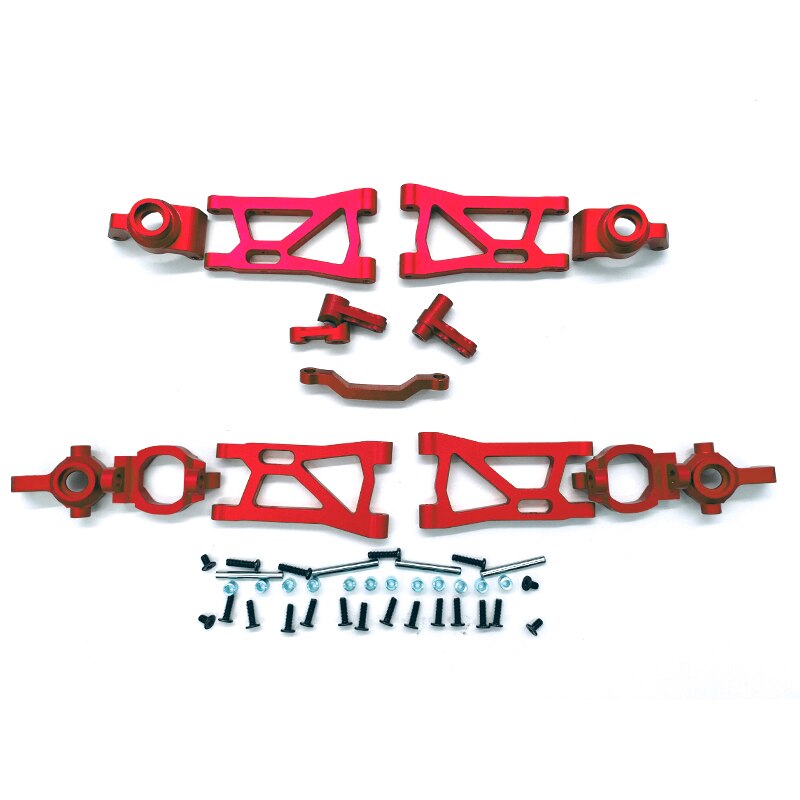 RC Car Remo Hobby Smax 1631 1635 1651 1655 Metal Upgrade Parts Swing Arm Axle Mount C Base Steering Group Cup For 1/16 Buggy: Red