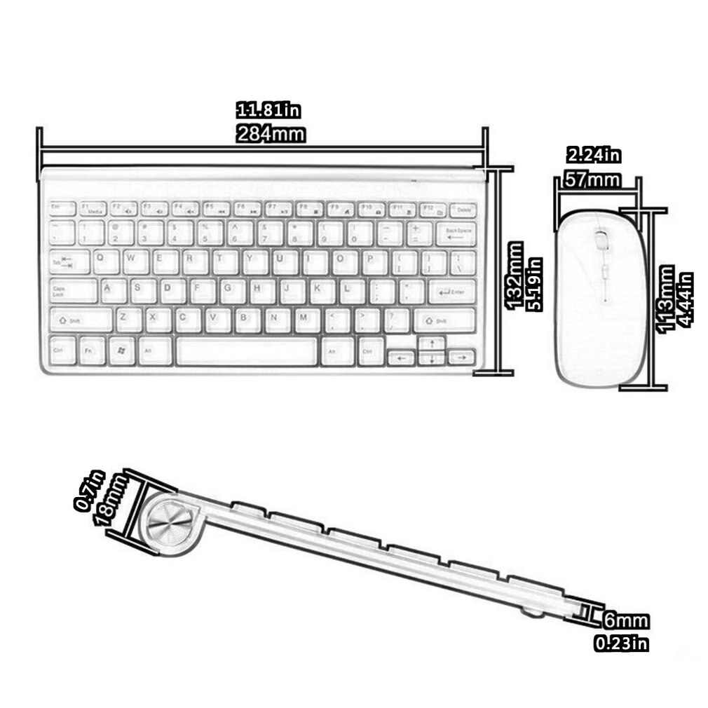 2.4G Wireless Keyboard And Mouse Set Mute Business Office Keyboard And Mouse Wireless Keyboard Mouse