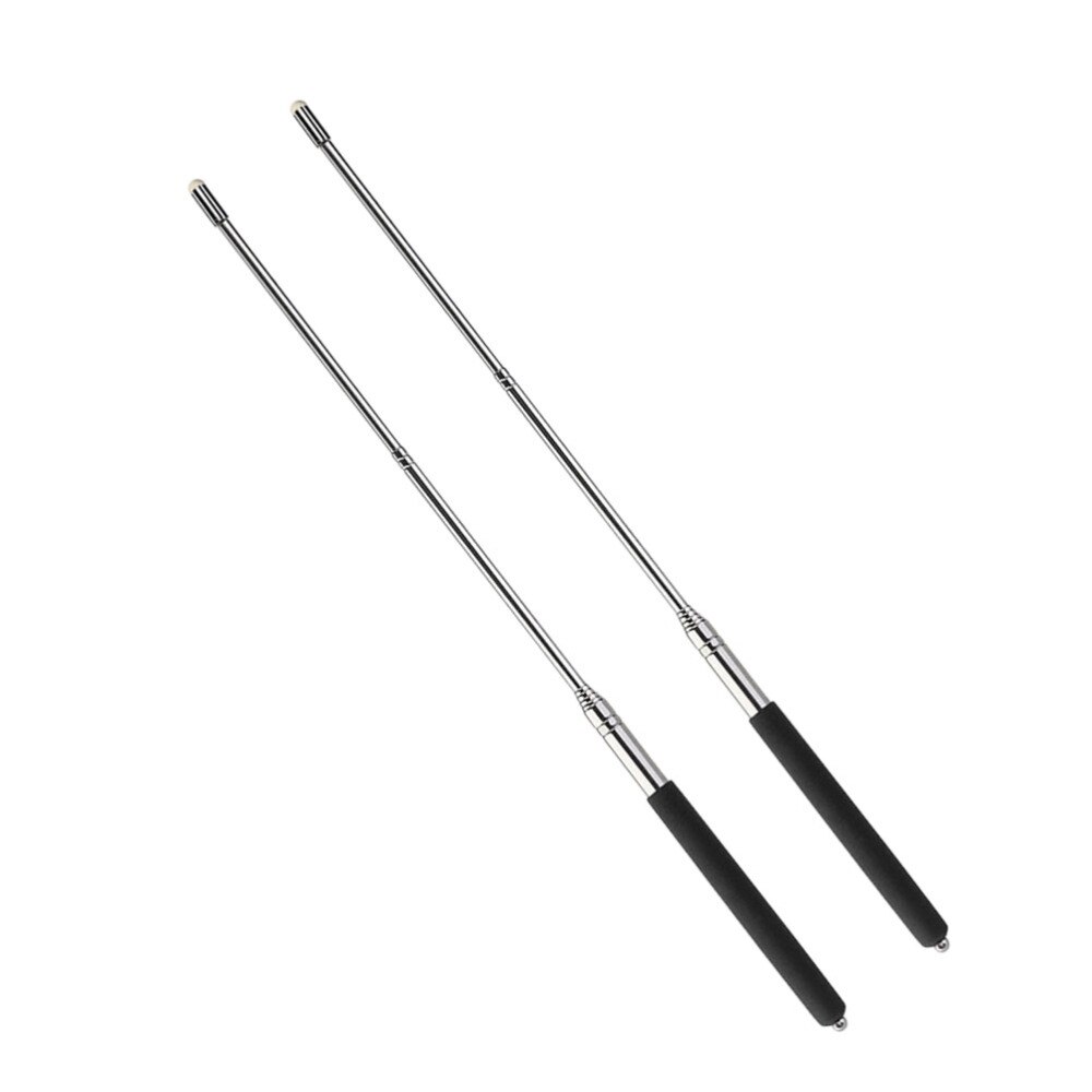 2pcs Hand Pointer Extendable Telescopic Retractable Pointer Handheld Presenter Classroom Whiteboard Pointer (Black)