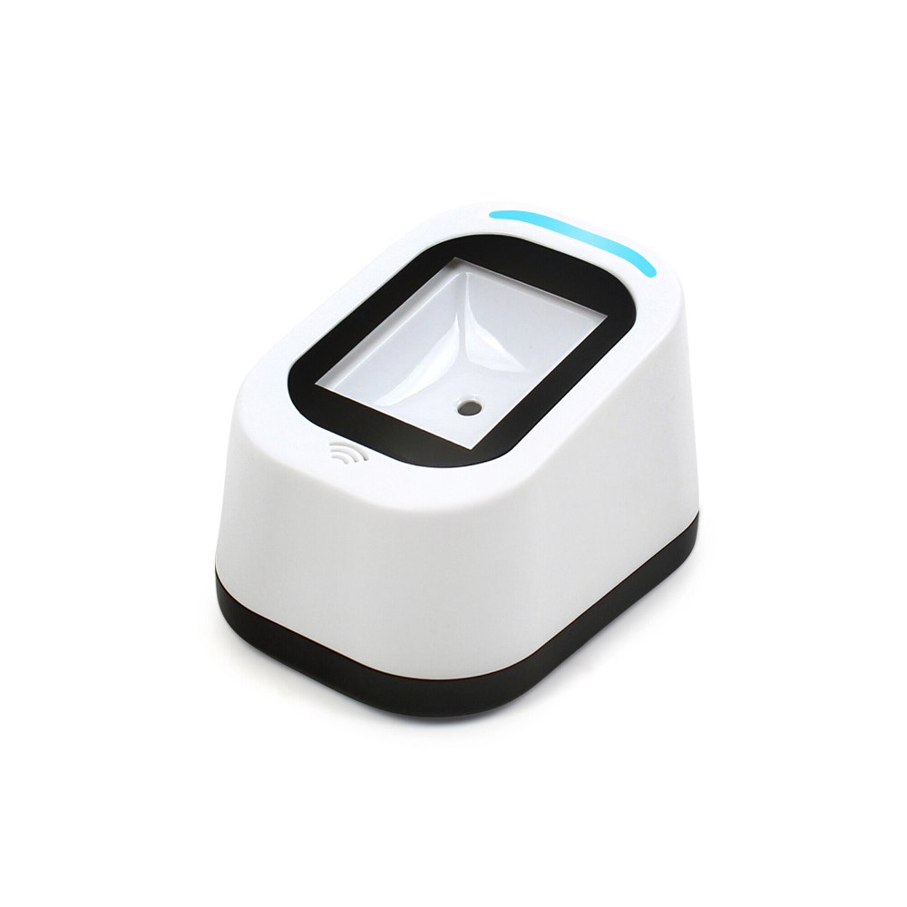 Wired Barcode Scanner Usb Veelzijdige Scannen Handsfree Scan Qr Code 1D &amp; 2D Code Reader Voor Supermarkten Bedrade barcode Scanner: White