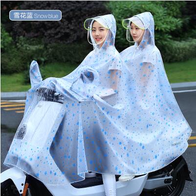 Moderigtigt regnfrakke dobbelt elektrisk motorcykeldæksel voksen batteri bil vandtæt batch vandtæt poncho vandretur regnfrakke: Lavendel