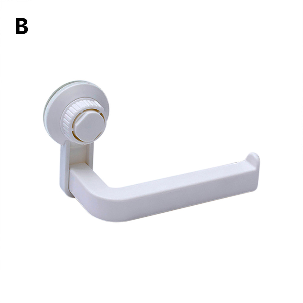 Toilet Paper Holder Super Storage Suction Cup Wall Mount Removable Rack M0813: B