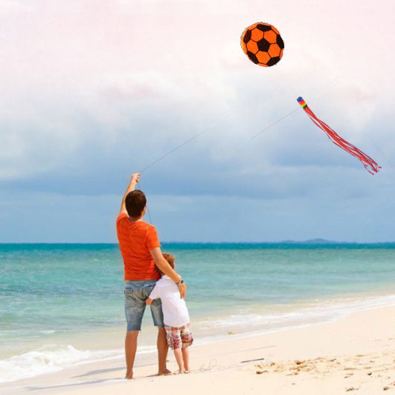 Football Kite with Tassel - Soft Frameless Parafoil for Outdoor Entertainment Sports