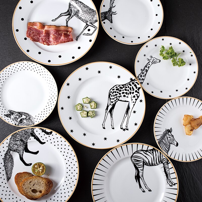Set Van 6 Fairy Cupcakes Dessertbordjes 6 Inch - Fine Bone China Gebaksbordjes Met Handbeschilderd Design