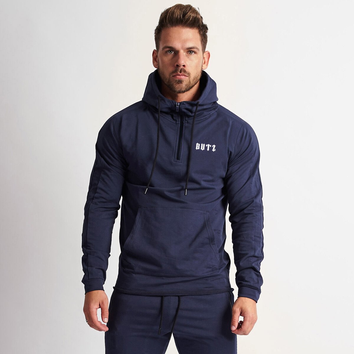 Moletom com capuz para homens, outono e inverno, estampa de letra, fitness, esporte, lazer, casaco com capuz