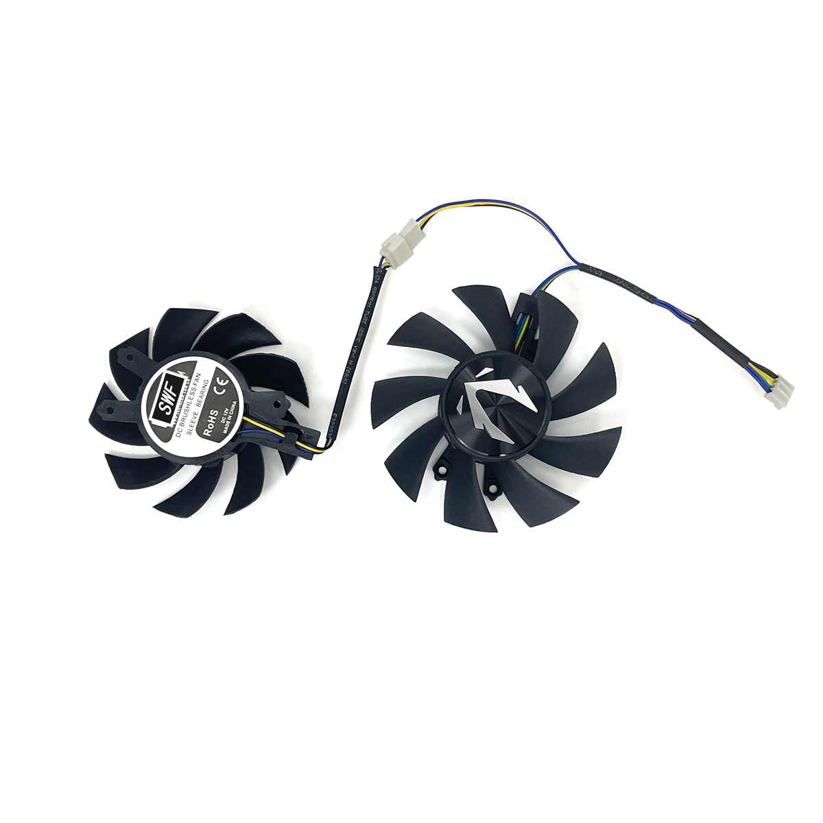 2PCS/set GA72S2U GA82S2H 0.32A 4Pin Cooling FAN For ZOTAC GAMING GeForce GTX 1660 SUPER 1660Ti Twin Fan ZT-T16620F-10L: Silver