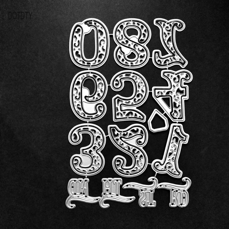 Carbon Steel Cartoon Math Numbers Cutting Die Embossing Stencil Template Mold DIY Paper Art Craft Scrapbook Bookmark Card Decor