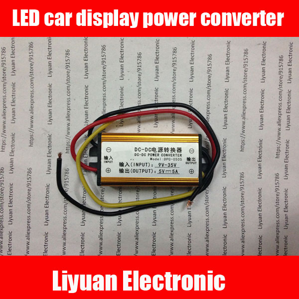 2 stks LED auto display power converter/12 V naar 5 V 24 V naar 5 V 24 V to12V 5A DC-DC converter