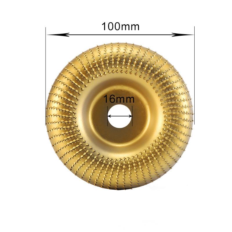Wood Shaping Disc Tungsten Carbide Carving Disc Grinder Wheel Abrasive Disc Coating Bore Shaping Rotary Tool for Angle Grinder: Gold